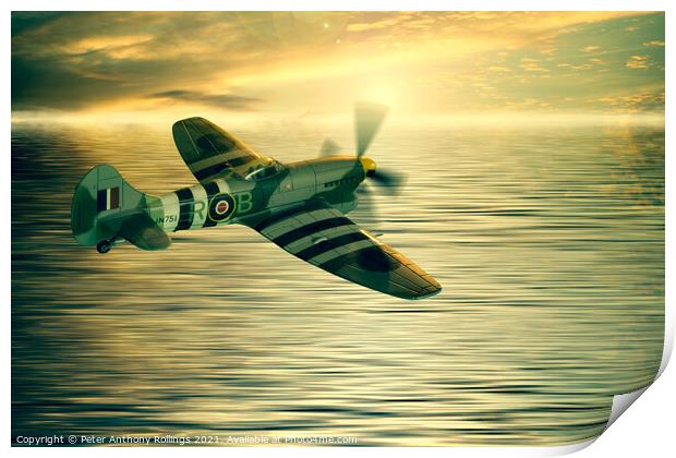 Hawker Tempest Mk V JN751 Print by Peter Anthony Rollings