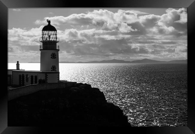 Neist Point Lighthouse, Isle of Skye, Scotland Framed Print by Andrew Kearton