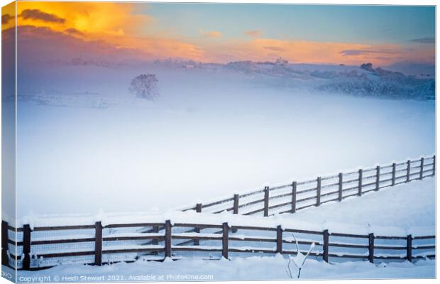 A Perfect Snowy Morning Canvas Print by Heidi Stewart