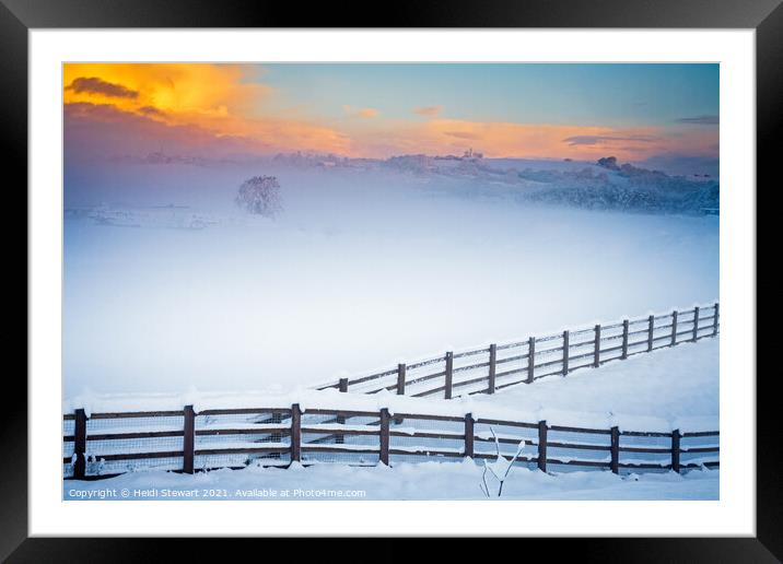 A Perfect Snowy Morning Framed Mounted Print by Heidi Stewart
