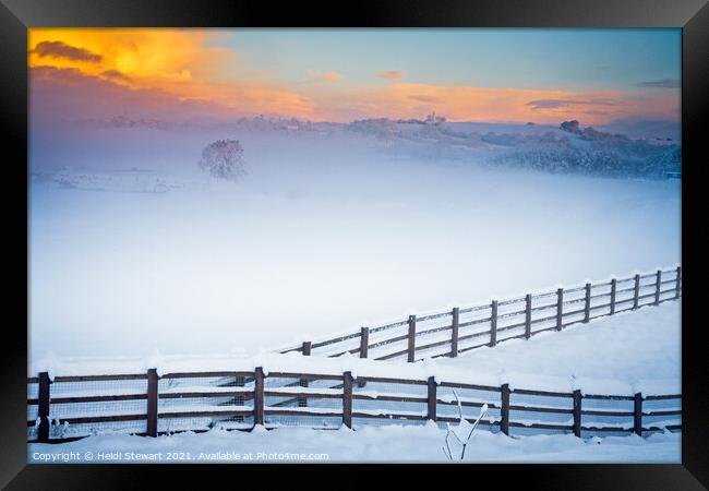 A Perfect Snowy Morning Framed Print by Heidi Stewart