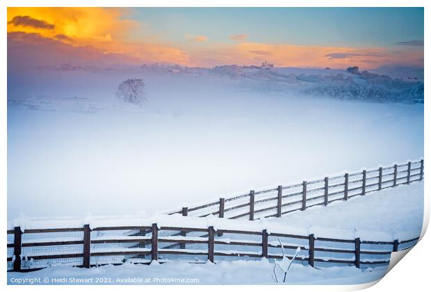 A Perfect Snowy Morning Print by Heidi Stewart