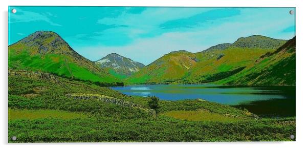 Digital art image of Wasdale in the Lake District Acrylic by Peter Wiseman
