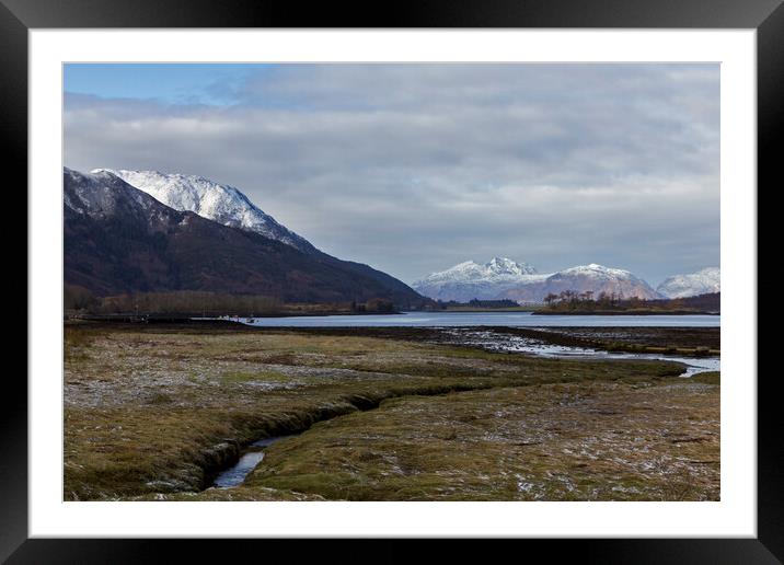 Loch Leven in Winter Framed Mounted Print by Derek Beattie