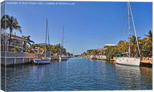 Key Largo Canal 3 Canvas Print by Chris Thaxter