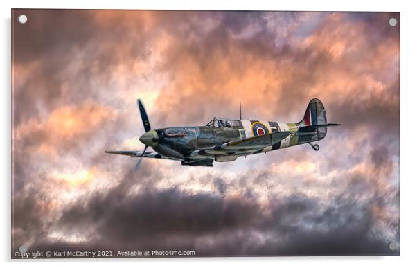 Supermarine Spitfire Mk.Vb Acrylic by Karl McCarthy