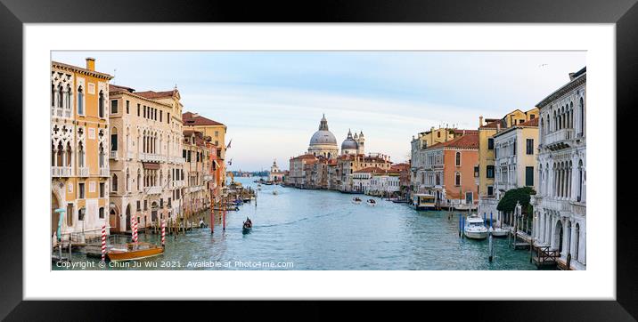 Grand Canal with Santa Maria della Salute at background, Venice, Italy Framed Mounted Print by Chun Ju Wu