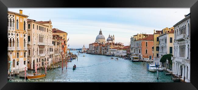 Grand Canal with Santa Maria della Salute at background, Venice, Italy Framed Print by Chun Ju Wu