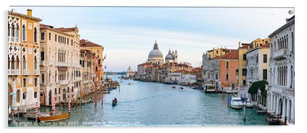 Grand Canal with Santa Maria della Salute at background, Venice, Italy Acrylic by Chun Ju Wu