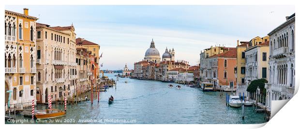 Grand Canal with Santa Maria della Salute at background, Venice, Italy Print by Chun Ju Wu