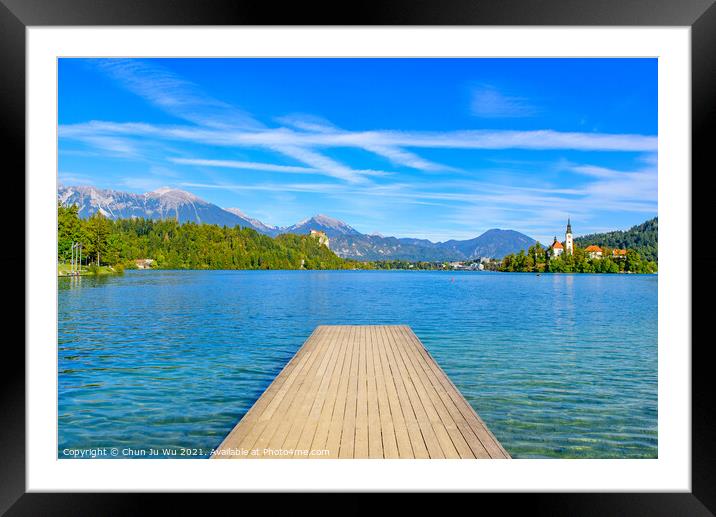 Lake Bled, a popular tourist destination in Slovenia Framed Mounted Print by Chun Ju Wu