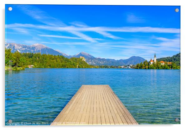 Lake Bled, a popular tourist destination in Slovenia Acrylic by Chun Ju Wu