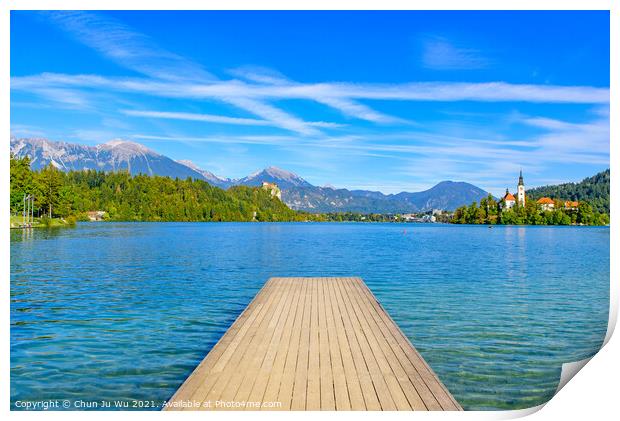Lake Bled, a popular tourist destination in Slovenia Print by Chun Ju Wu