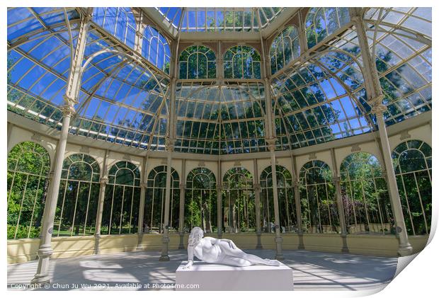 Interior of Palacio de Cristal (Glass Palace) in Buen Retiro Park in Madrid, Spain Print by Chun Ju Wu