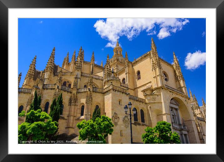Segovia Cathedral, a Gothic-style Catholic cathedral in Segovia, Spain Framed Mounted Print by Chun Ju Wu
