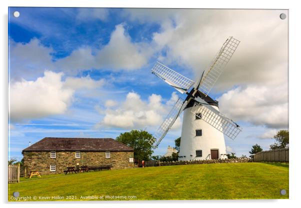 Llynon mill and farm Acrylic by Kevin Hellon