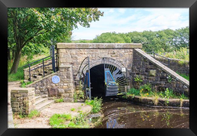 Diggle entrance to the Stanedge canal Framed Print by Kevin Hellon