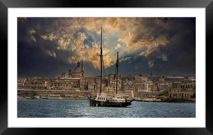 St. Pauls Cathedral and Carmelite Church in Vallet Framed Mounted Print by Dave Williams