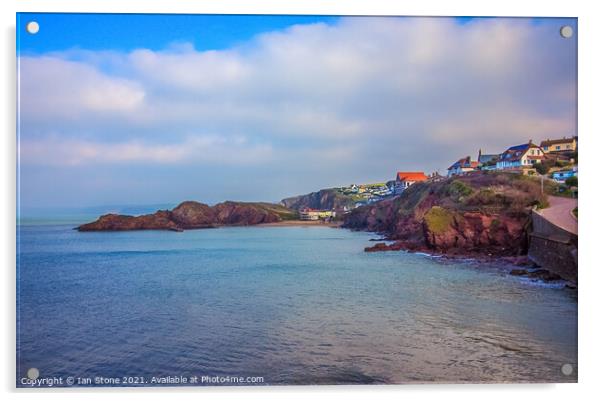 Serene Beauty of Hope Cove Acrylic by Ian Stone