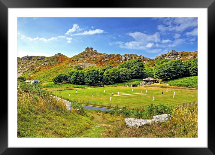 Valley Of The Rocks Cricket Framed Mounted Print by austin APPLEBY