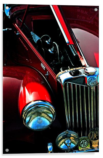 MG TA Classic Motor Car Acrylic by Andy Evans Photos