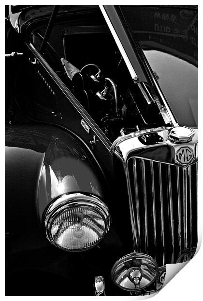 MG TA Classic Motor Car Front Print by Andy Evans Photos