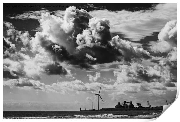 Big Monochrome Sky Print by Jim Jones