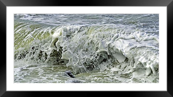 frothy waves Framed Mounted Print by Donna Collett