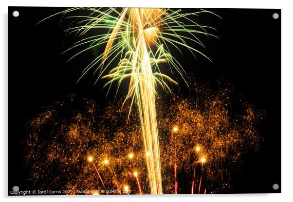 Fireworks details - 1 Acrylic by Jordi Carrio
