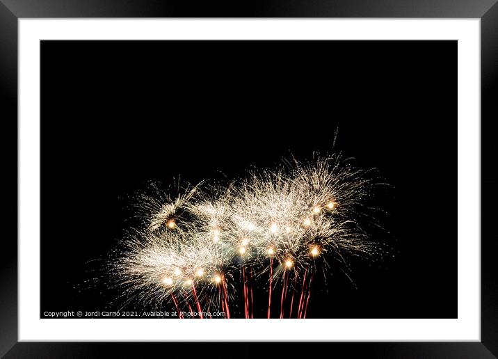 Fireworks details - 4 Framed Mounted Print by Jordi Carrio