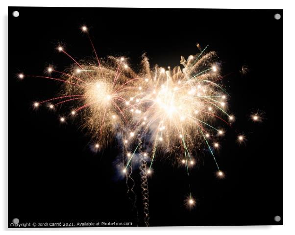 Fireworks details - 5 Acrylic by Jordi Carrio
