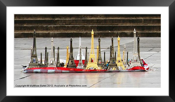 Miniature Eiffel Towers Framed Mounted Print by Matthew Bates