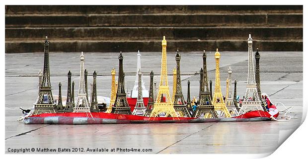 Miniature Eiffel Towers Print by Matthew Bates