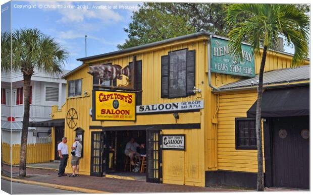 Captain Tony's Saloon Key West Canvas Print by Chris Thaxter