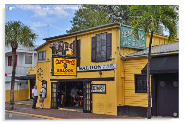 Captain Tony's Saloon Key West Acrylic by Chris Thaxter