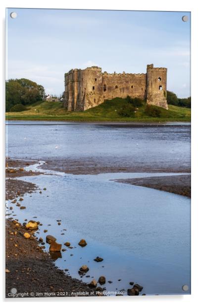 Carew Castle -  Pembrokeshire Acrylic by Jim Monk