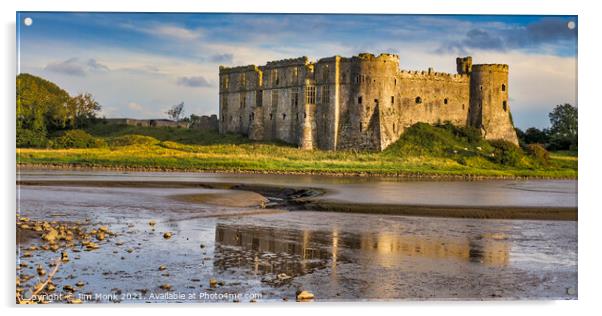 Carew Castle, Pembrokeshire, Wales Acrylic by Jim Monk