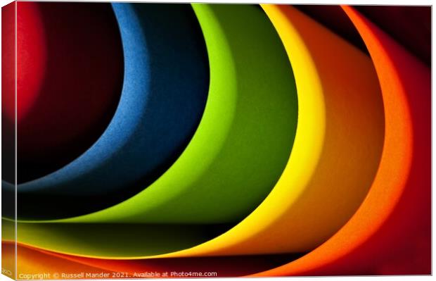 Abstract shapes in colour Canvas Print by Russell Mander