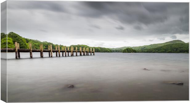 Jetty on Coniston Water Canvas Print by Jason Wells