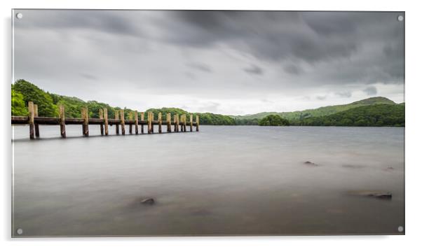 Jetty on Coniston Water Acrylic by Jason Wells