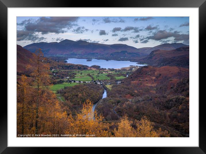 Derwent Valley Lake District Framed Mounted Print by Rick Bowden
