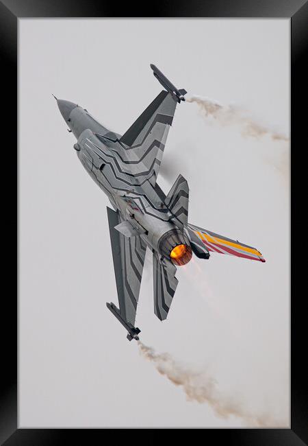 Belgian F-16 Demo Framed Print by J Biggadike