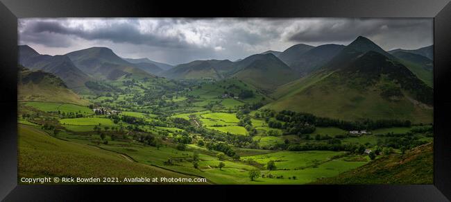 Newlands Valley Lake District Framed Print by Rick Bowden