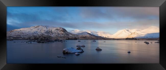 Lochan na h-achlaise Winter Panoramic Framed Print by Tommy Dickson