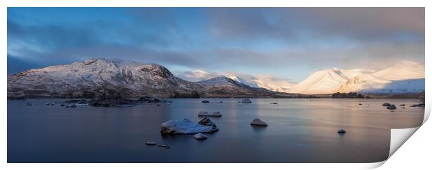 Lochan na h-achlaise Winter Panoramic Print by Tommy Dickson