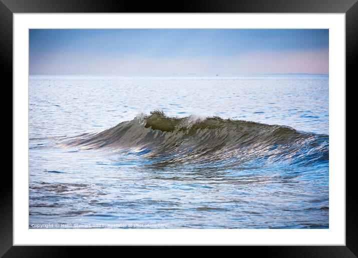A Wave at Sunset Framed Mounted Print by Heidi Stewart