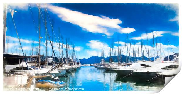 Netsel Marina, Marmaris Turkey Print by Travel and Pixels 