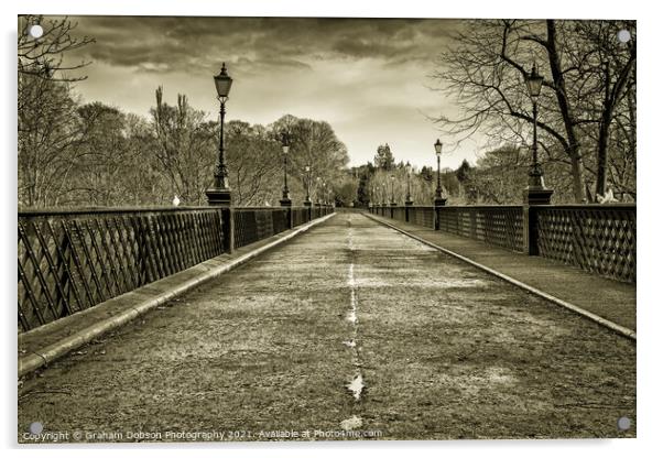 Jesmond Dene Bridge Acrylic by Graham Dobson