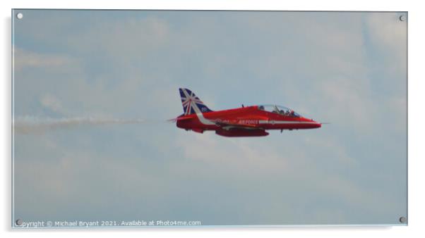 red arrows at clacton air show Acrylic by Michael bryant Tiptopimage