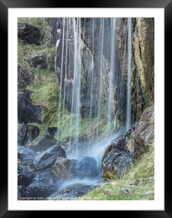 Curtain of Water Framed Mounted Print by JUDI LION